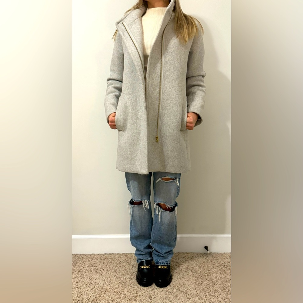 J. Crew Gray Trench Coat